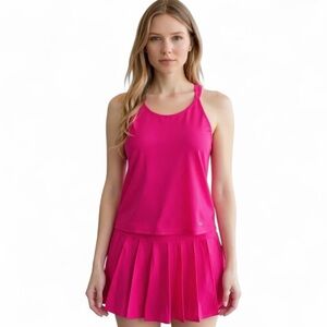 Fila Centre Court Pink mesh Athletic Tank and Pleated Skort Set Size Medium